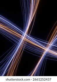 Abstract Light Trails in Motion