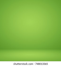 Abstract Lime Green Gradient Background Empty Space Room Studio For Display Product Ad Poster Website Template Wallpaper