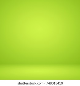 Abstract Lime Green Gradient Background Empty Space Room Studio For Display Product Ad Poster Website Template Wallpaper