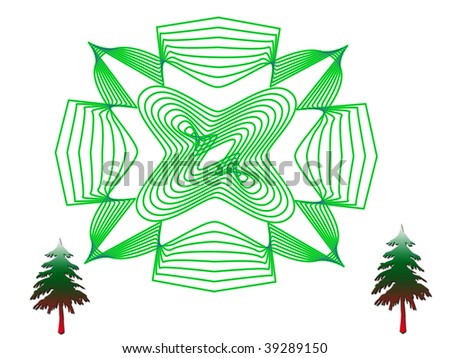 Abstract Line Drawing Christmas Tree Making Stock Illustration 39289150