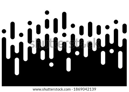 Abstract lines black and white round head