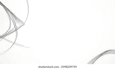 Abstract lines on white background