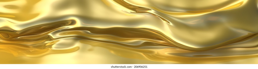 Abstract Liquid Gold Background.