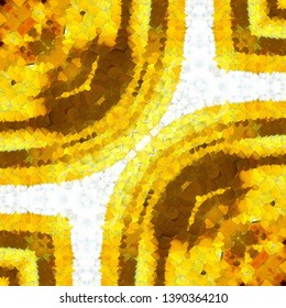 Abstract liquid gold design pattern. Graphic painting in golden color. Great as decor for rich and luxury products. Fashion print. Creative background in stylish motifs.