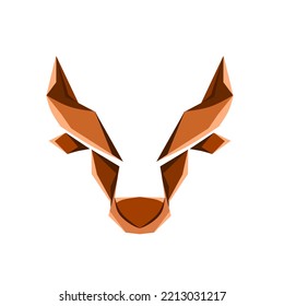 Abstract Logo Brown Deer Head Icon