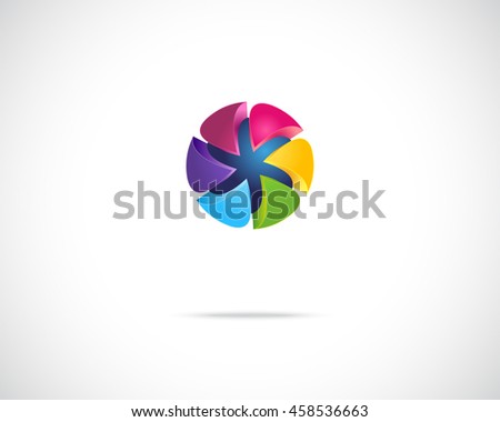 Abstract Logo Design Template. Creative Round Concept Icon