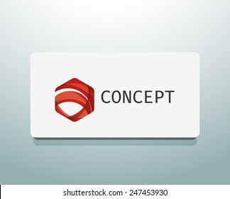 Abstract logo design, wave shape hexagon. Business concept - Powered by Shutterstock - Get 15% off with code: PIKWIZARD15