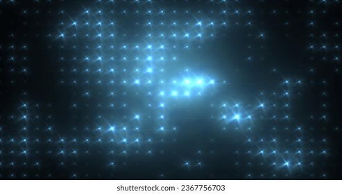 Abstract loop glowing yellow orange brightldisco wall with light bulbs abstract background.