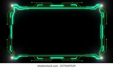Abstract Loop neon futuristic background. sci fi technology HUD UI frame Blue glowing technology sci fi frame. GUI futuristic user interface screen elements. Sci-fi. futuristic screen system. 