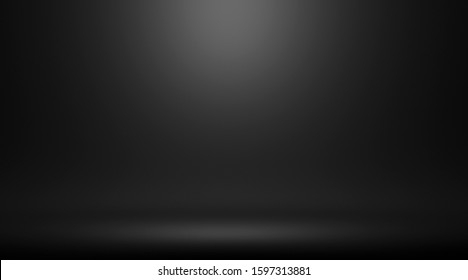 Abstract Luxury Gradient Top Light Background. Minimal Idea Creative Concept. Smooth Dark  Room With Black Vignette Studio Banner. Platform Scene  Show Products Presentation. 3d Render 