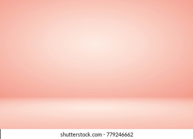 Abstract luxury peach orange white gradient background empty space studio room used for display product ad website wallpaper poster