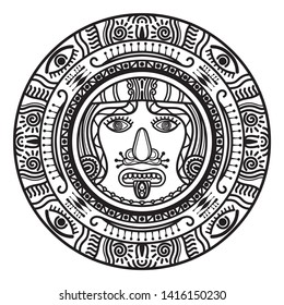 Abstract Mandala Inca Maya Civilizations Graphic Stock Illustration ...