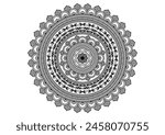 Abstract mandala pattern.Geometric shape.Unusual flower shape.Design for a wallpaper, shirt ,tile,Henna, Mehndi, tattoo, decoration. Decorative ornament in ethnic oriental style.