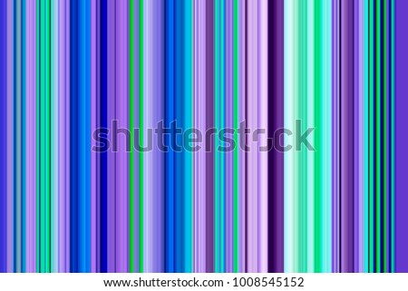 Abstract of many parallel vertical stripes, mainly blues and greens, for decoration and background