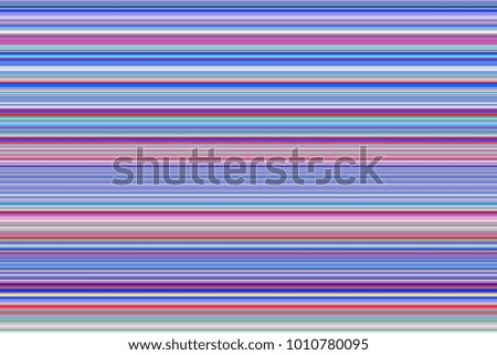Abstract of many thin parallel stripes with predominance of red, white, and blue, for background or decoration