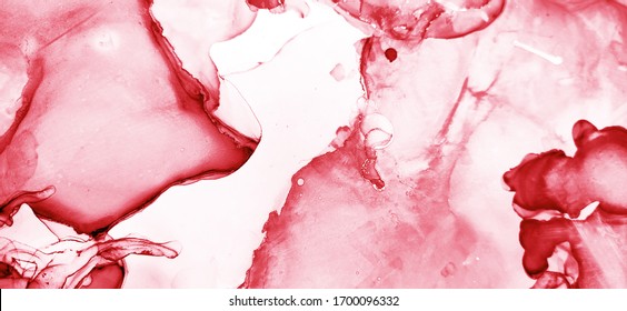 Abstract Marble. Rose And Bright Splatter. Wine Strips. Fluid Morbilli. Smoke Divorce Hand Paint. Alcohol Ink Spots. Contrast Fog Ink Wash Pastel.