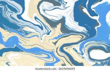Abstract marble seamless pattern. Liquid ink, alcohol, acrylic art. Shiny abstract seamless background. Repeatable texture, print. colorful wave liquid texture background blue navy white marble