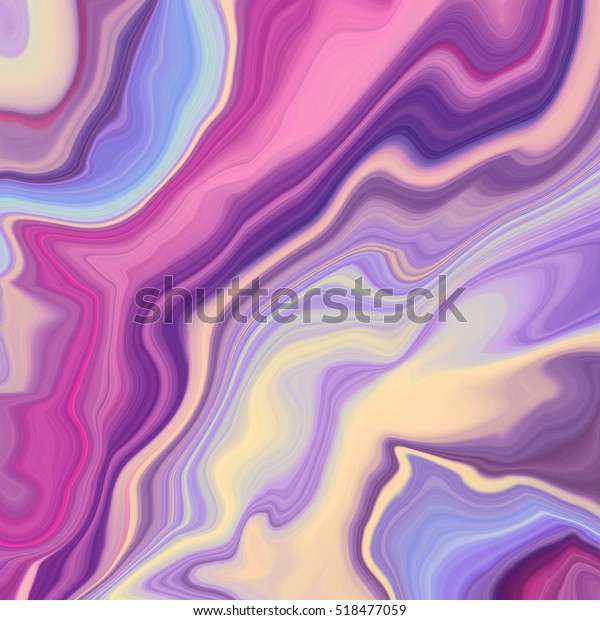 抽象的なマーブル背景 装飾的にペイントされたテクスチャー 液体ペイント マーブリング効果 マクロラインの壁紙 ピンク 紫 のイラスト素材
