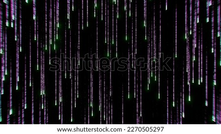 Abstract matrix effect with running lines of code. Design. Cyber reality of millions of tiny symbols.