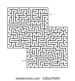 Set Four Perfect Maze Stock Vector (Royalty Free) 128811778