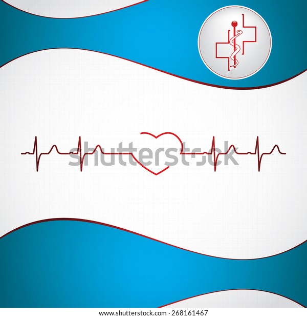 Abstract Medical Cardiology Ekg Illustration Red Stock Illustration ...