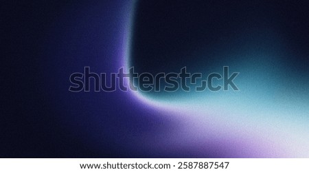 Abstract mesmerizing background with a dark blue night sky gradient, featuring smooth midnight hues transitioning from deep violet to light blue tones, enhanced by a refined grainy texture.