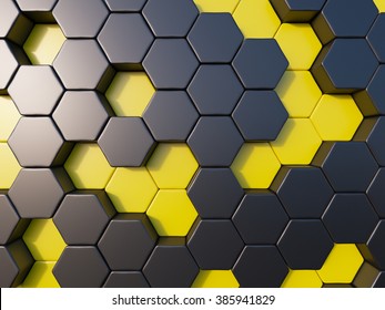 abstract metal bee hive background random bee hive , hextagon background