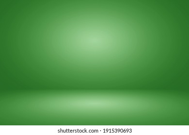 Abstract metal mint color gradient spotlight room texture background. 
Studio wall color green light and empty space. 