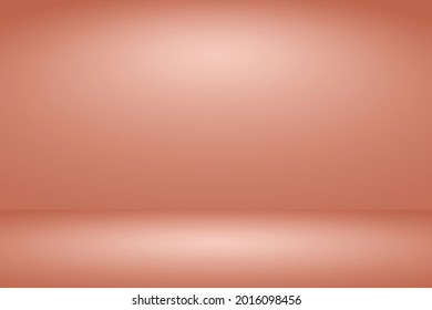 Abstract Metal Rose Gold Gradient Spotlight Room Texture Background. 
Studio Backdrop Wallpaper Light Room Wall Pink Champagne Foil And Empty Space.