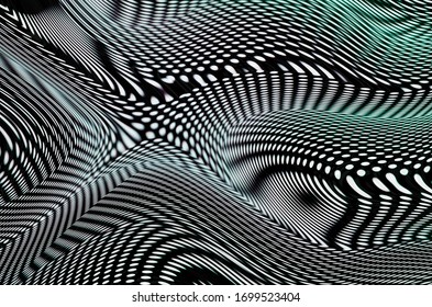 Abstract Metall Fluid Art Pattern Texture Effect Concept. Wavy Lines. Illustration