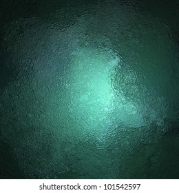 Abstract Metallic Background Texture On Green Blue Background With Grunge Black Border, Metal Background Or Teal Blue Paper Or Painted Cement Background