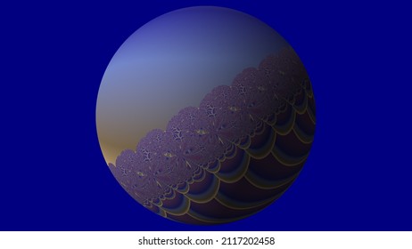 An abstract of microscopic pattern isolated on a blue background