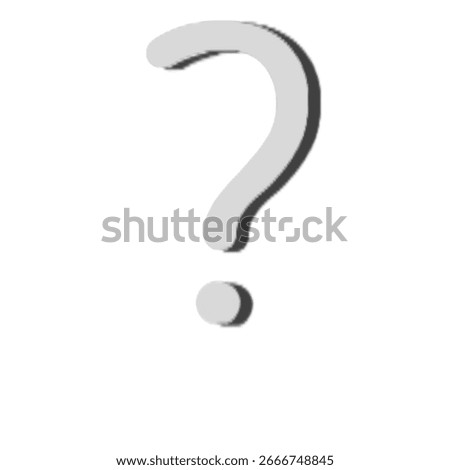 Abstract minimal gray question mark icon isolated vector illustration background faq help desk knowledge learning mystery doubt curiosity problem solving solution creativity commercial education suppo
