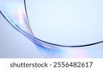 Abstract minimalist design, curved glass shape, 3d render