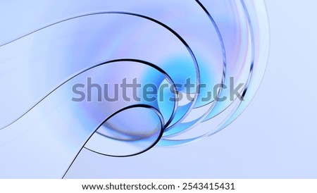 Abstract minimalist shape, light background design, 3d render