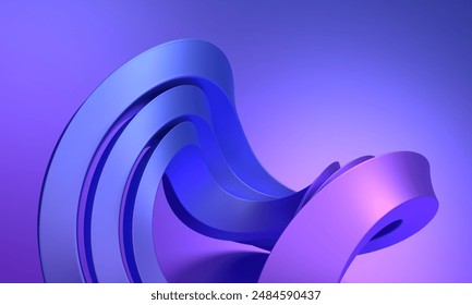 Abstract minimalist shapes, 3d render