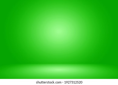 Abstract mint color gradient spotlight room texture background. 
Studio wall color green light and empty space. 