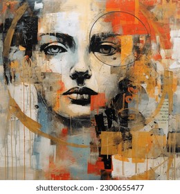 
abstract mixed with interesting textures, objects and other elements of diverse people