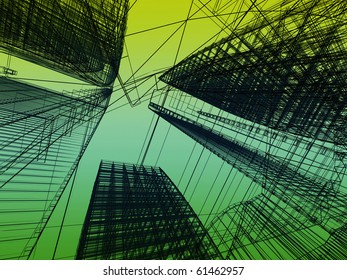 abstract modern architecture - Shutterstock ID 61462957