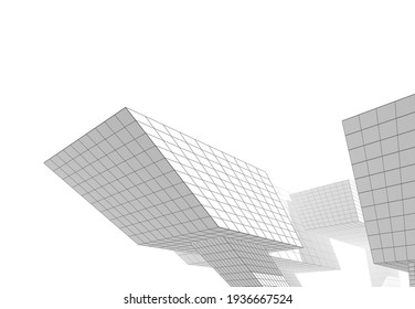 Abstract Modern Architecture 3d Illustration