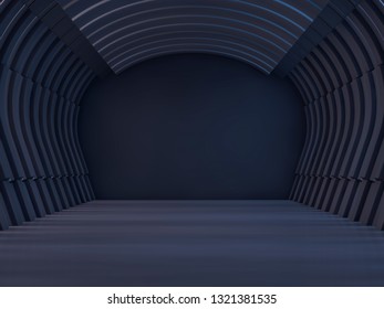 Abstract Modern Architecture Background, Empty Open Space Interior. 3D Rendering