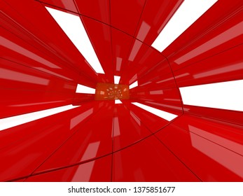 Abstract modern architecture background, empty open space interior. 3D rendering