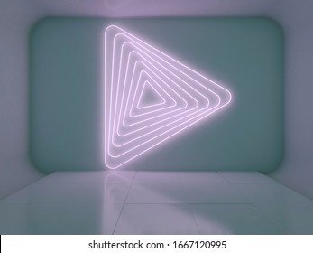 Abstract modern architecture background, empty open space interior. 3D rendering