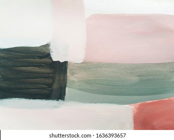 Abstract Modern Art Background. Painting Gray And White. 