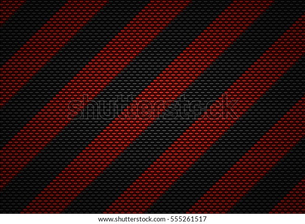 赤い警告テープの背景に抽象的な現代の黒い炭素繊維テクスチャーのマテリアルデザイン 壁紙 グラフィックデザイン のイラスト素材