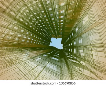 Abstract modern building