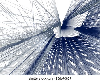 Abstract modern building