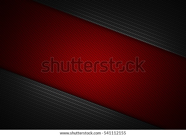 背景に抽象的な現代の赤い黒い炭素繊維テクスチャーのあるマテリアルデザイン 壁紙 のイラスト素材