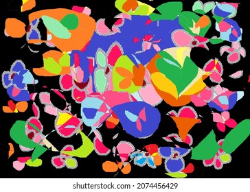 Abstract modern retro designed illustrations 
