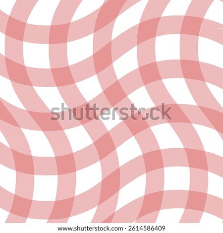 An abstract and modern seamless pattern featuring a distorted or wavy interpretation of the classic gingham check.
